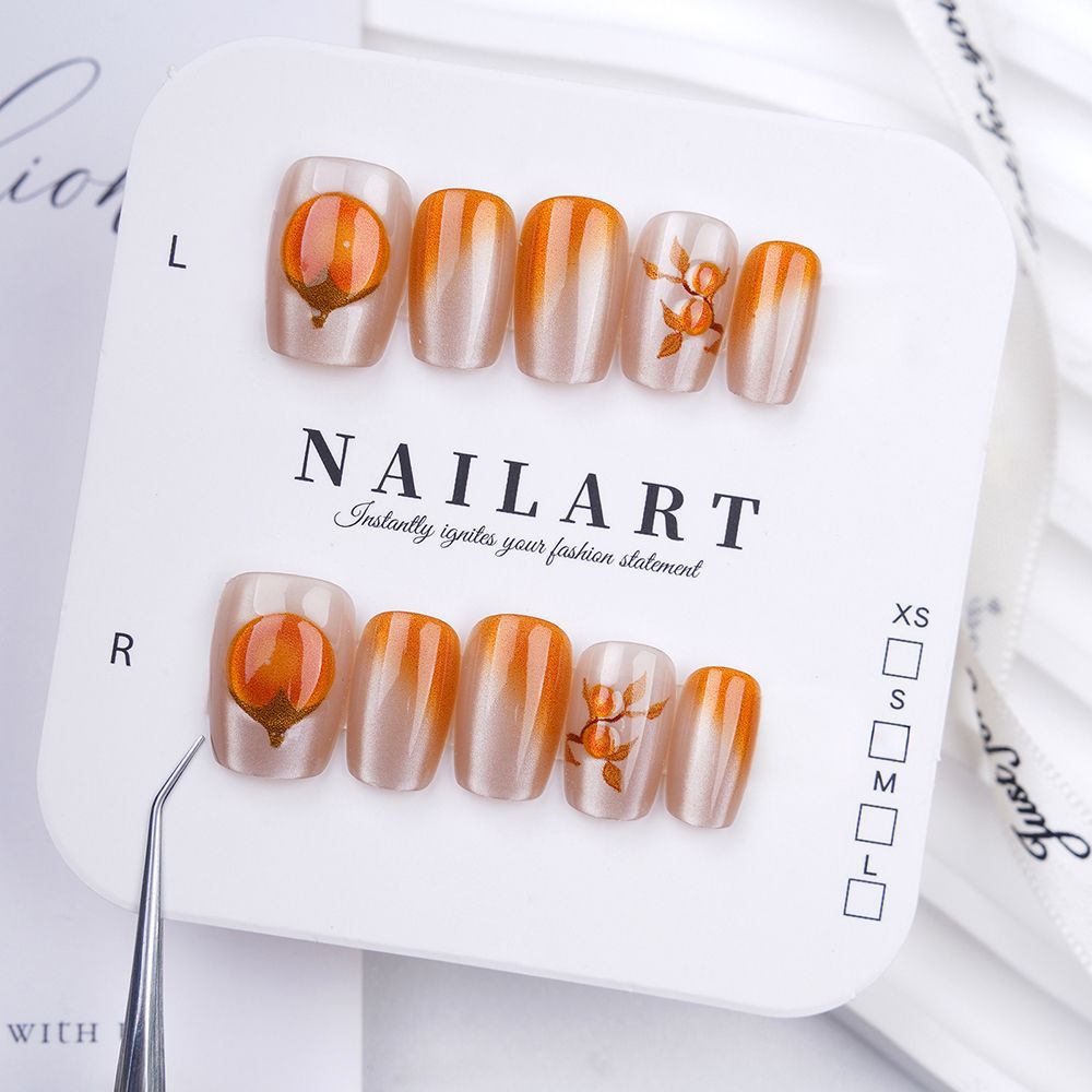 Kreatives thematisches Press-On-Nagelset Brehn