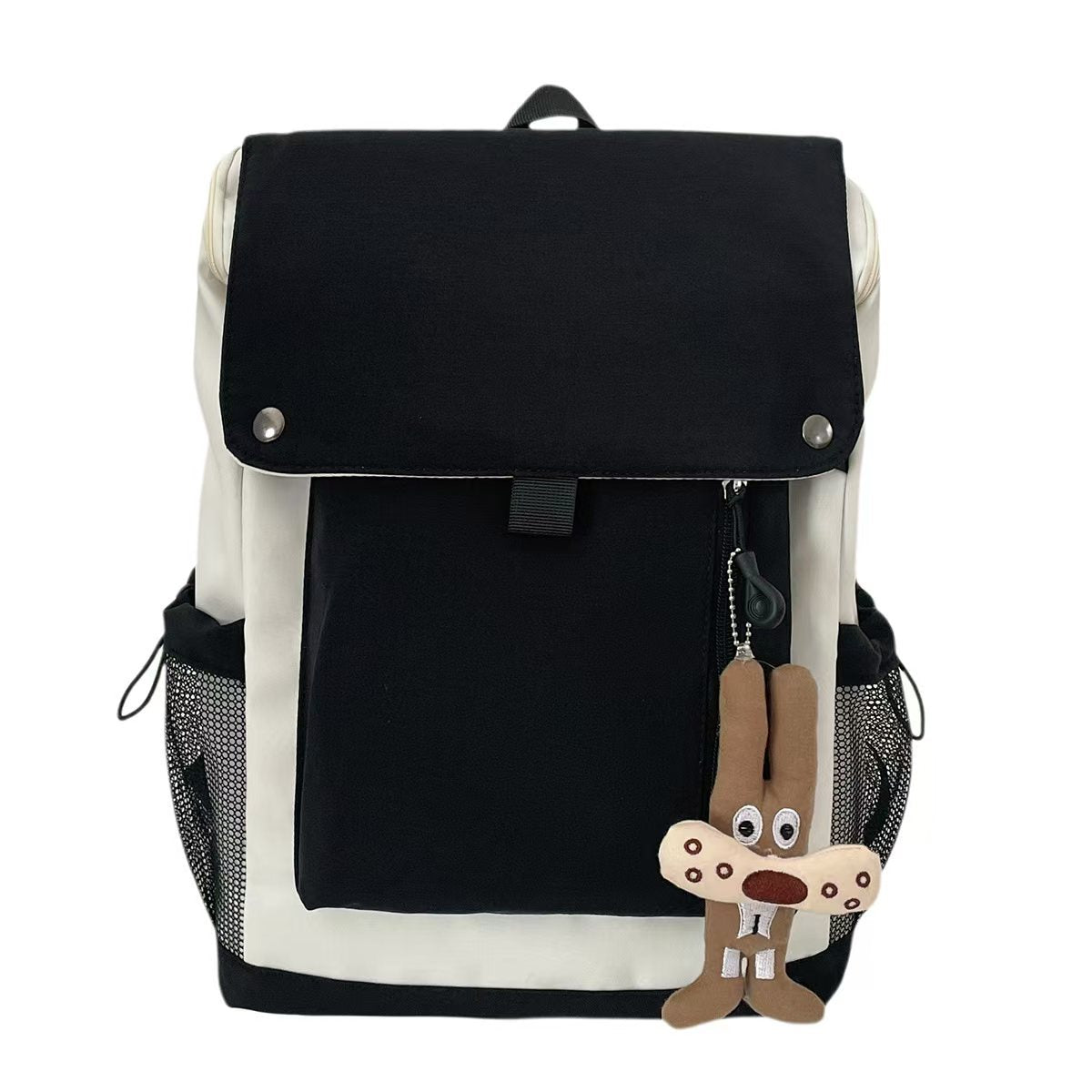 Rucksack mit Funktionalem Design und Niedlichem Plüschanhänger Brehn