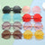 Damen Runde Sonnenbrille mit transparentem Rahmen Brehn