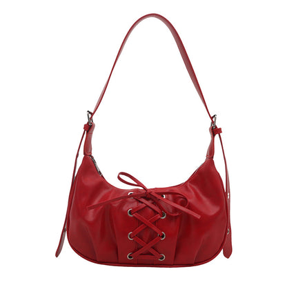 Stylische Schnür-Schultertasche