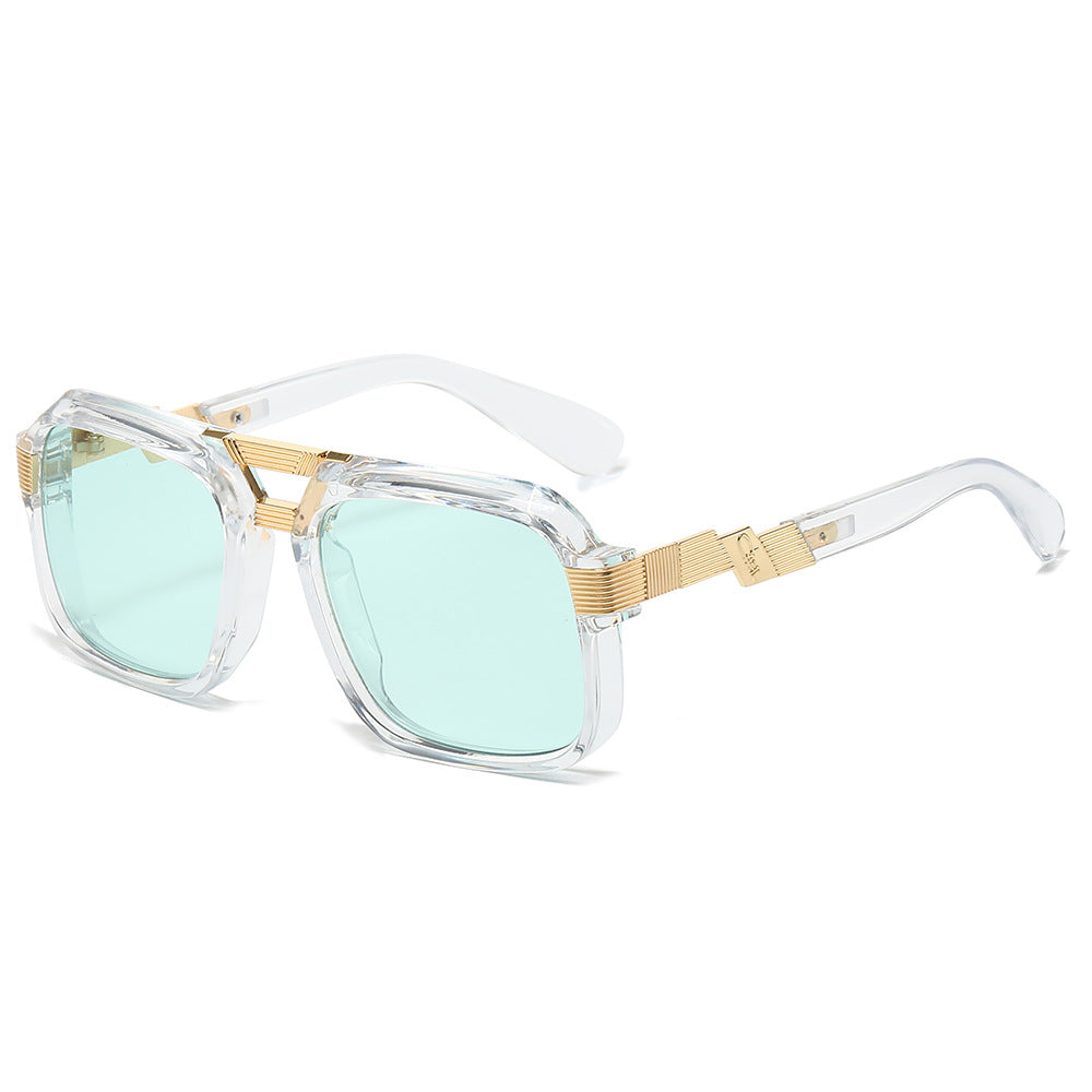 Oversized quadratische Sonnenbrille mit metallischen Details Brehn
