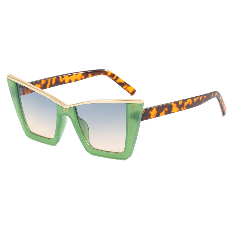 Damen quadratische Sonnenbrille mit goldenen Details Brehn