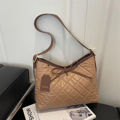 Gepolsterte Leder Hobo Tasche
