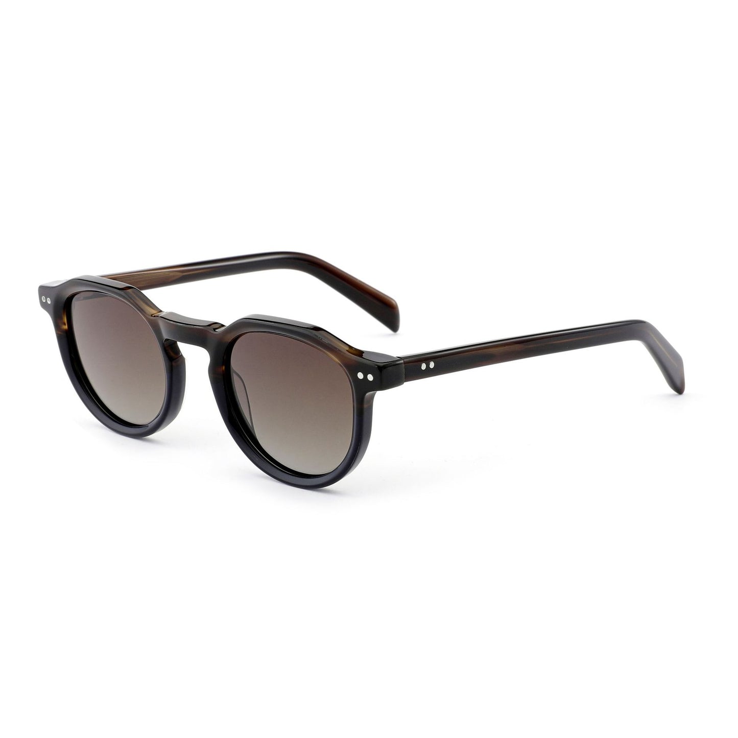 Damen stylische Sonnenbrille mit modernem, transparentem Rahmen Brehn