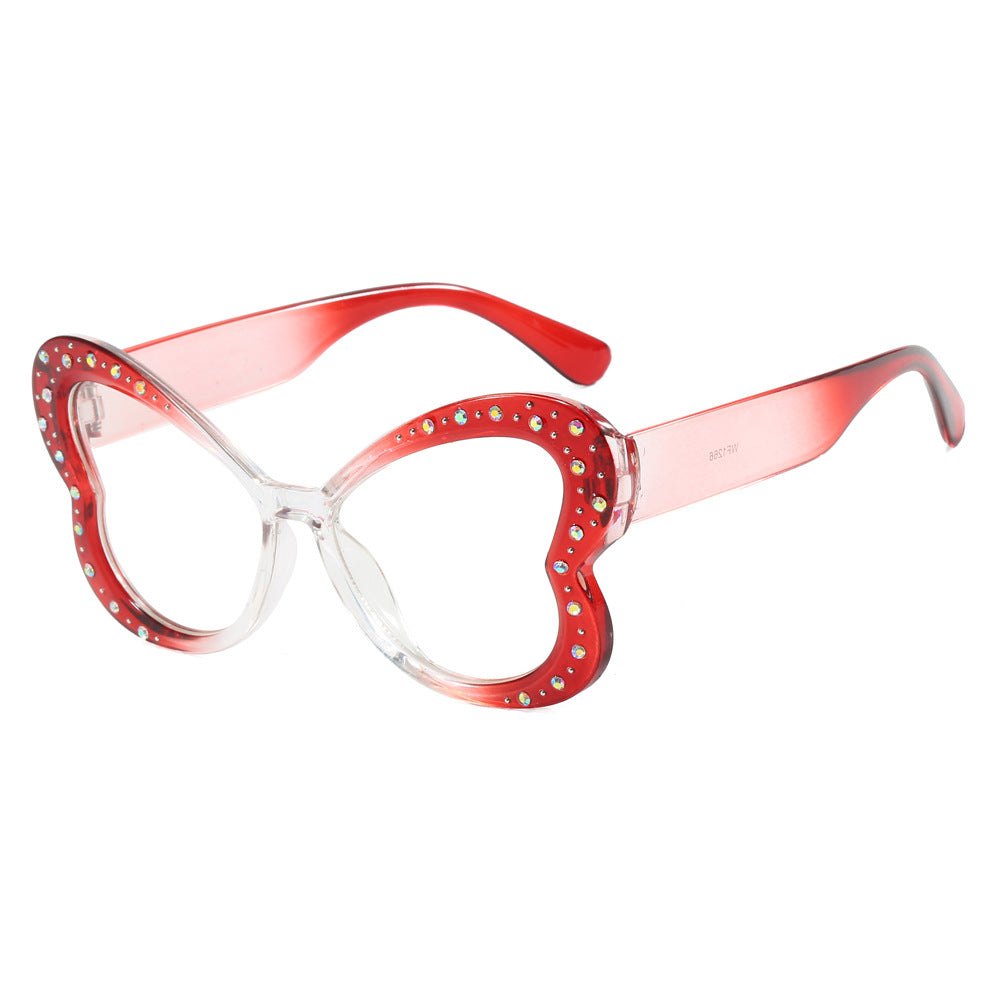 Damen verspielte Herz-Sonnenbrille mit Glitzerakzenten Brehn