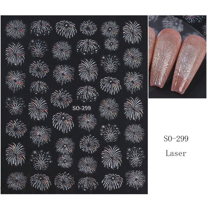 Laser Multi-Design Nagel Kunst Aufkleber Blatt