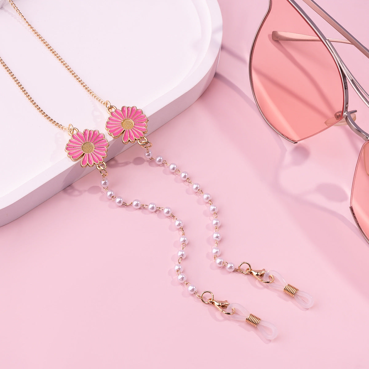 Blumen Design Brillen Kette Brehn
