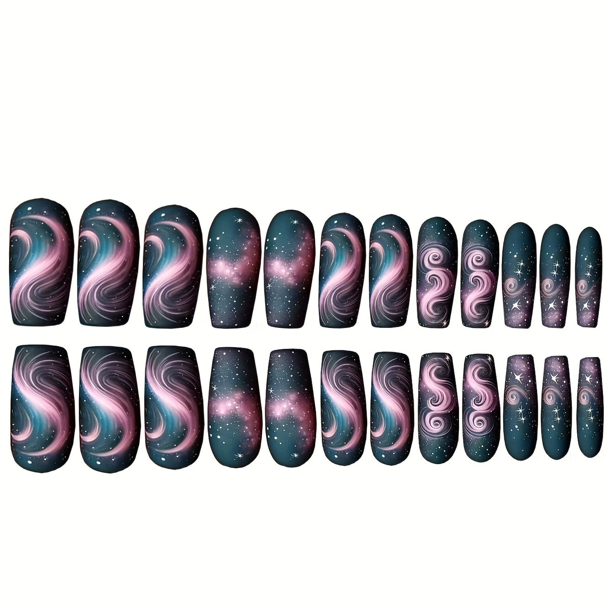 Künstlerische galaktische Nagelverzierungen Brehn