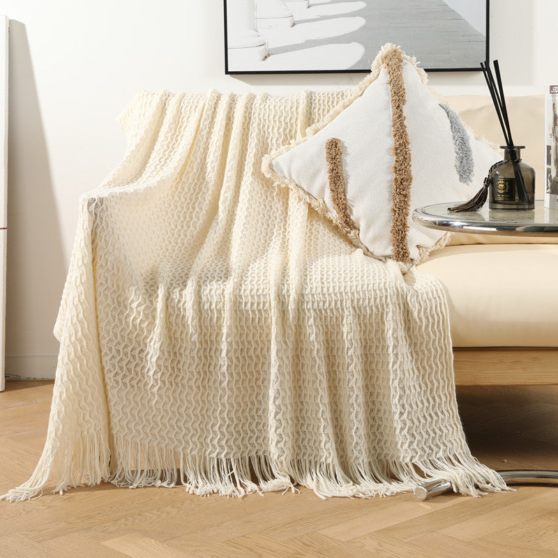 Gemütliche Strickwurfdecke Brehn