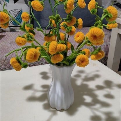 Dekorativer gerippter Keramikblumenvas Brehn