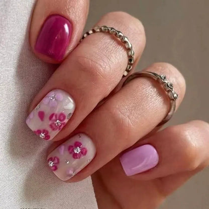 Florale dekorative Gel-Nagelerweiterungen Brehn