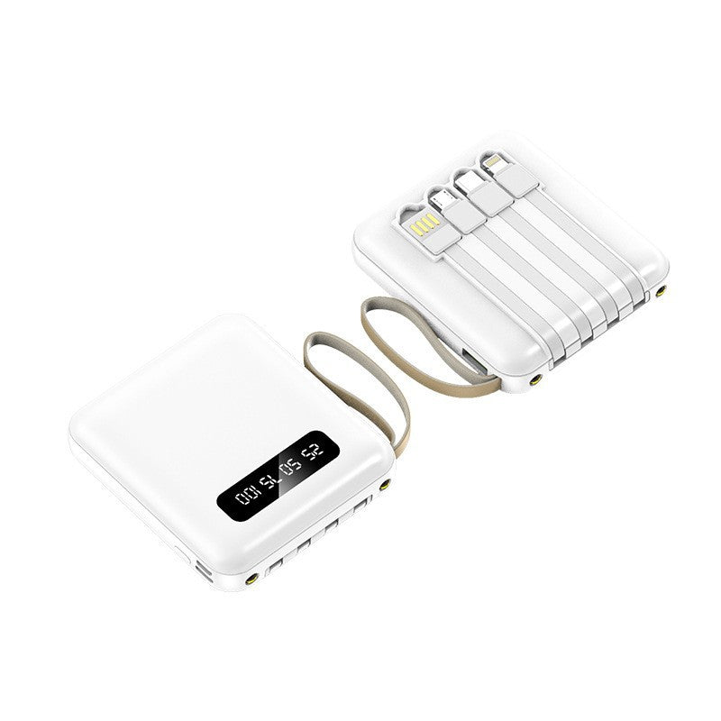 Kompakter Powerbank mit Integrierten Ladekabeln Brehn