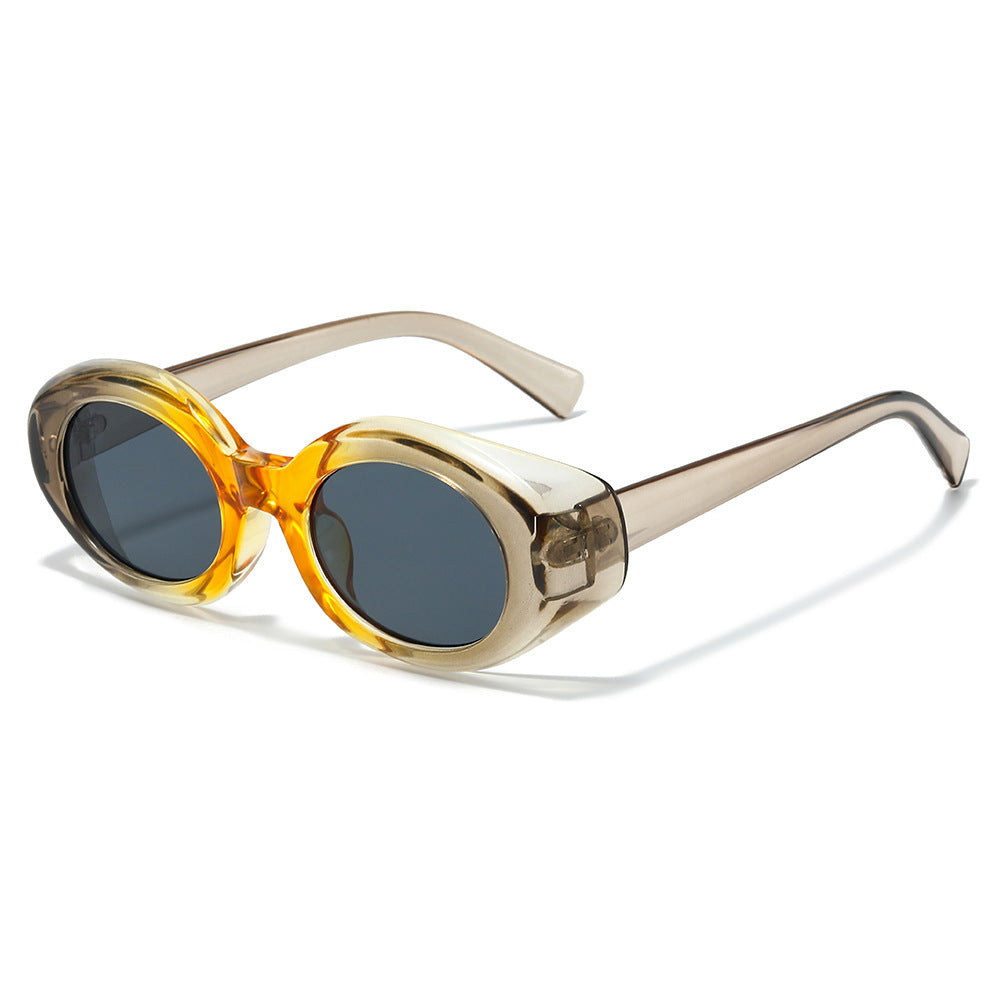 Oversized geometrische Sonnenbrille mit dicken Rahmen Brehn