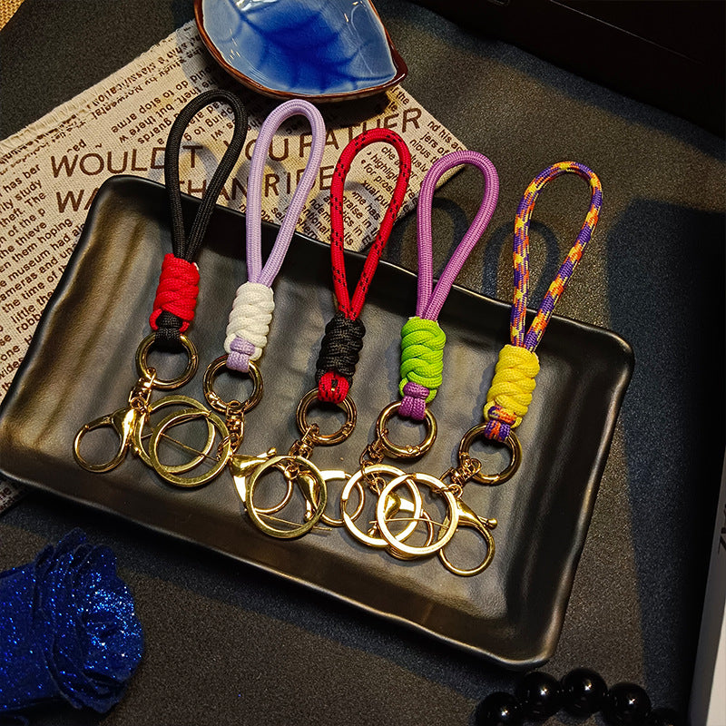 Bunter Geflochtener Schlüsselanhänger Halter Brehn