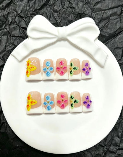 Dekoratives Floral Press-On Nail Art Set  1791773161