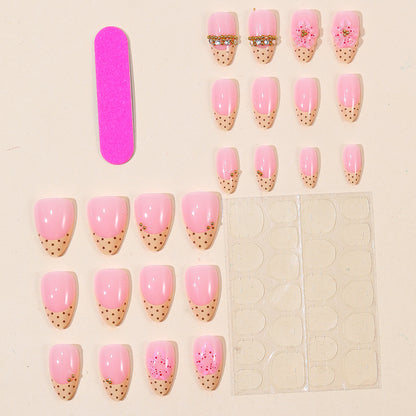 Florale Akzent-Gel-Nagelkunst Brehn