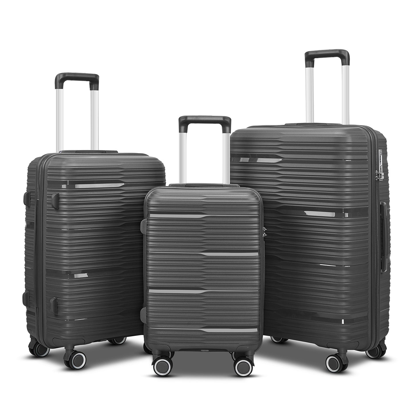 Stylische strukturierte Hartschalen-Gepäckset für Damen Brehn