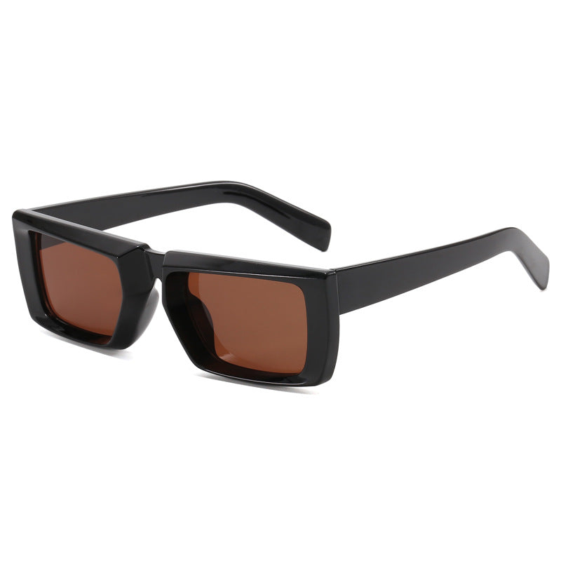 Damen modische Shield-Sonnenbrille mit exzentrischem Design Brehn