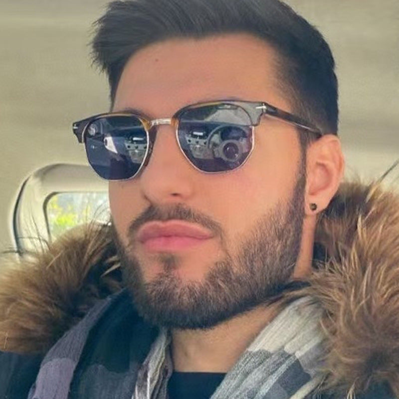 Damen geometrische Sonnenbrille mit luxuriösem Rahmen Brehn