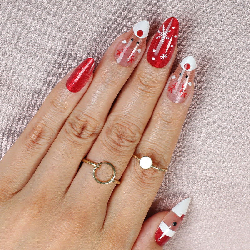 Festliche Feiertags-Themen Press-On Nagelkunst Brehn