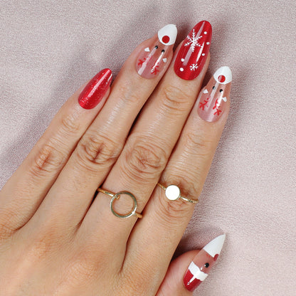 Festliche Feiertags-Themen Press-On Nagelkunst Brehn