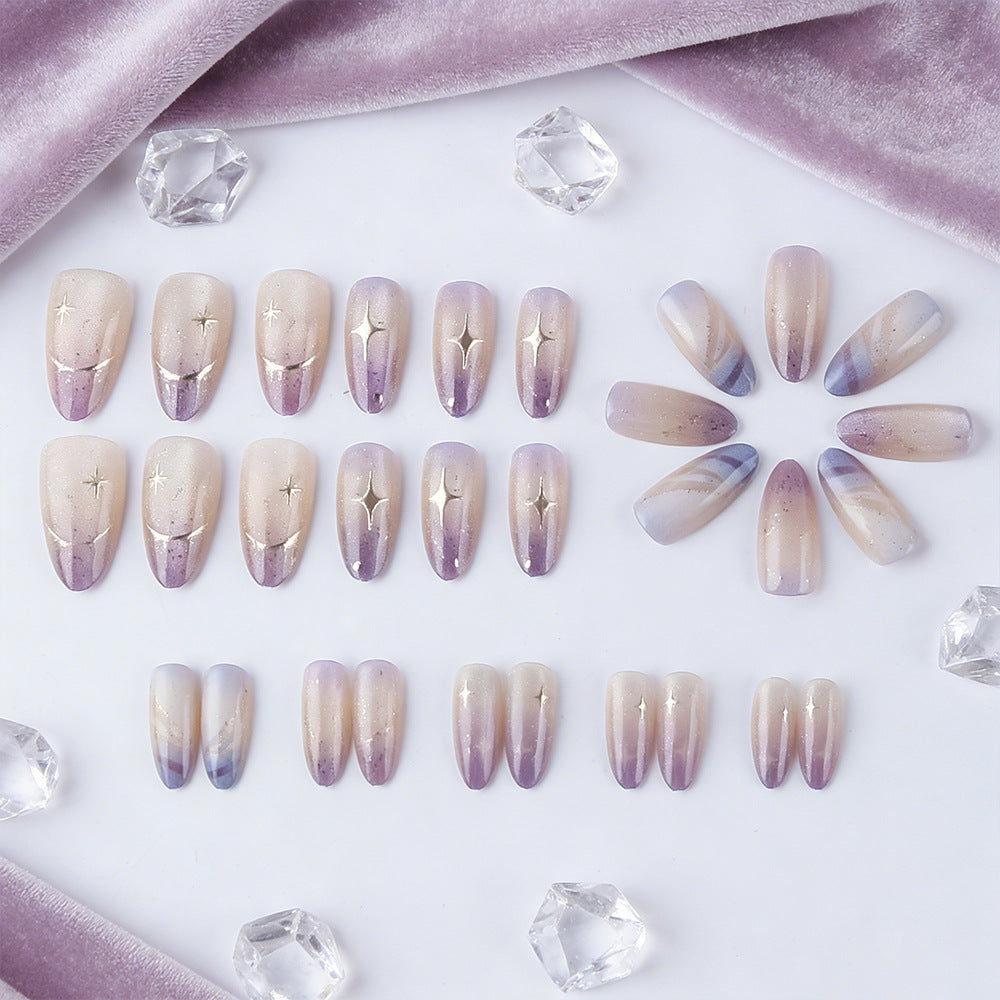 Gradient Glitter Press-On Nails Brehn
