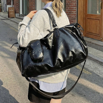 Luxuriöse Leder-Wochenend-Reise-Duffle-Bag Brehn