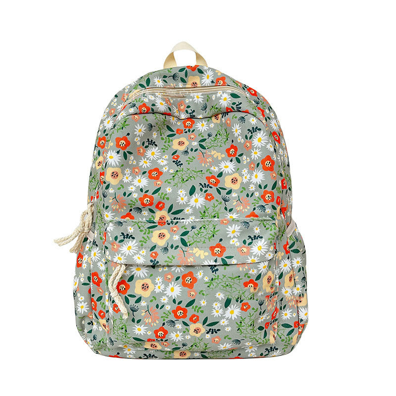 Blumenmuster Mehrfach-Taschen Rucksack