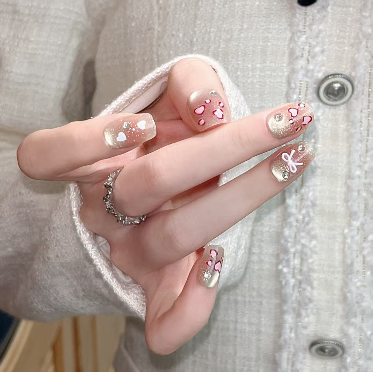 Premium Glitzernde Press-On Nagelerweiterungen Brehn