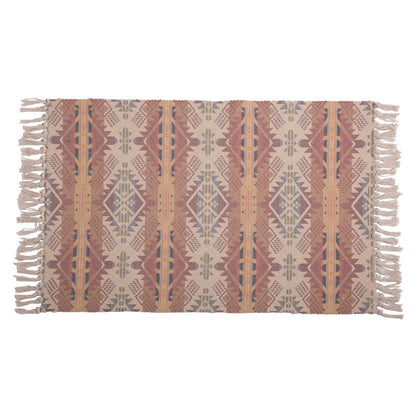 Dekorativer Läufer für Esstisch und Konsole im Boho‑Mandala‑Design mit Fransen Brehn