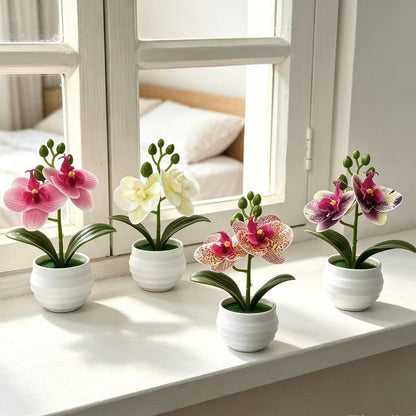 Lebensechte künstliche Orchideenpflanzenanordnung für die Innendekoration