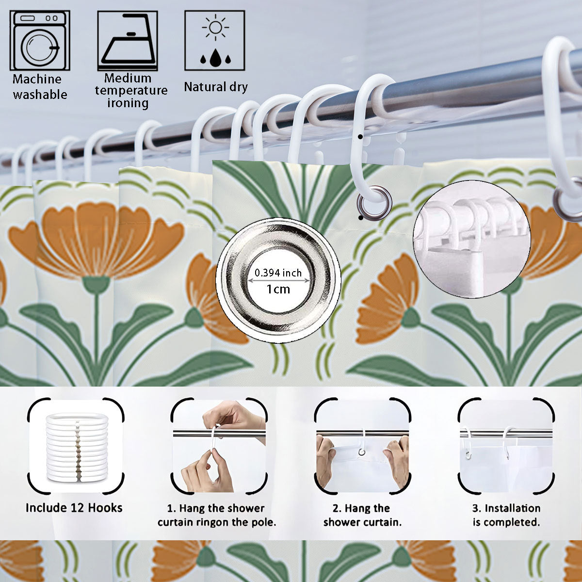 Bohemian-Themen Vier-teilige digitale Badezimmer Set Brehn