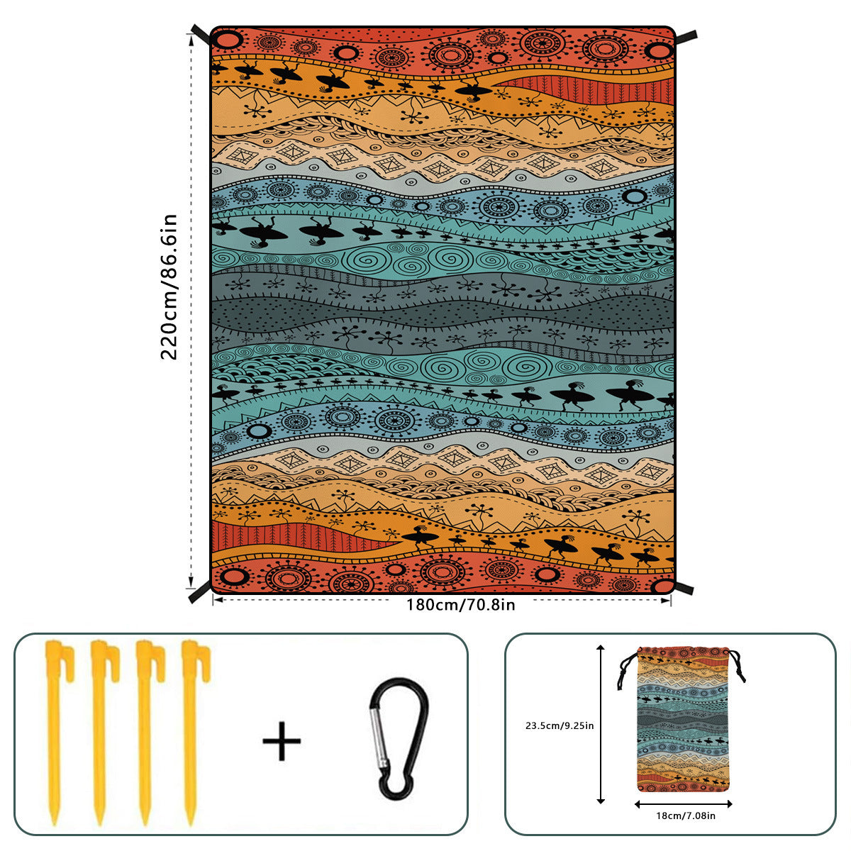 Geometrisches Druck-Wandteppich Brehn