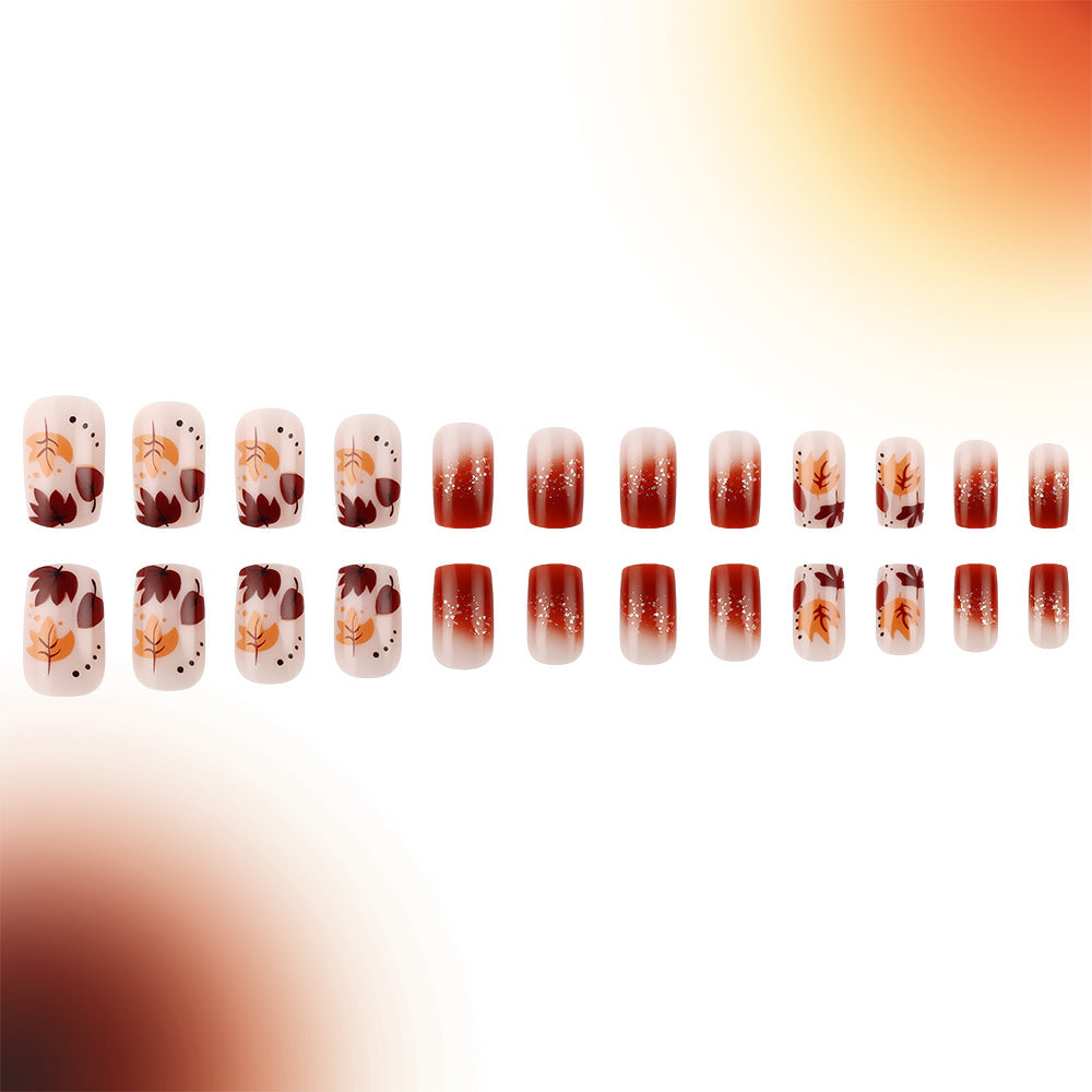 Herbst-Themen Press-On Nagelkunst Brehn