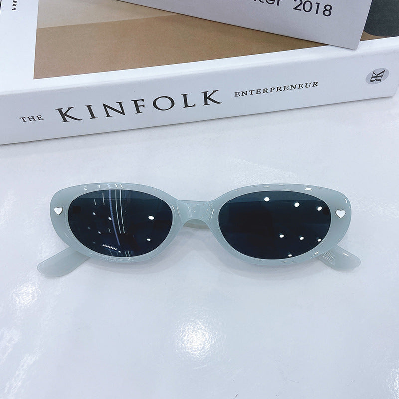 Modische Cat-Eye Sonnenbrille mit Herzen Brehn