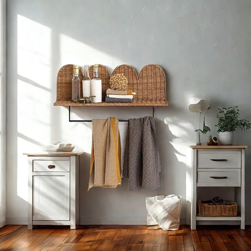 Wandregal mit geflochtenem Design Brehn