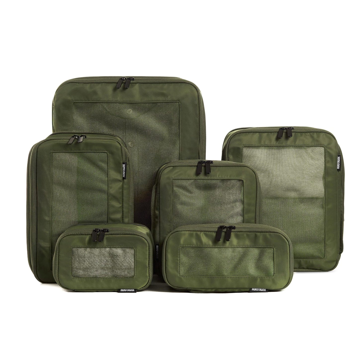 Unisex Aufbewahrungstaschen Set mit durchsichtigen Fächern Brehn