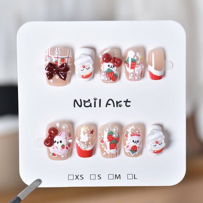 Verspielt Charakter-Themen Press-On Nagelkunst Brehn