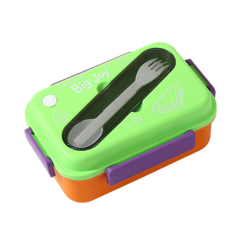 Mehrfachfächer-Lunchbox mit integrierten Besteck