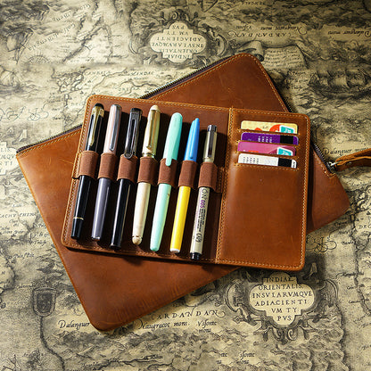 Leder Stifte-Organizer
