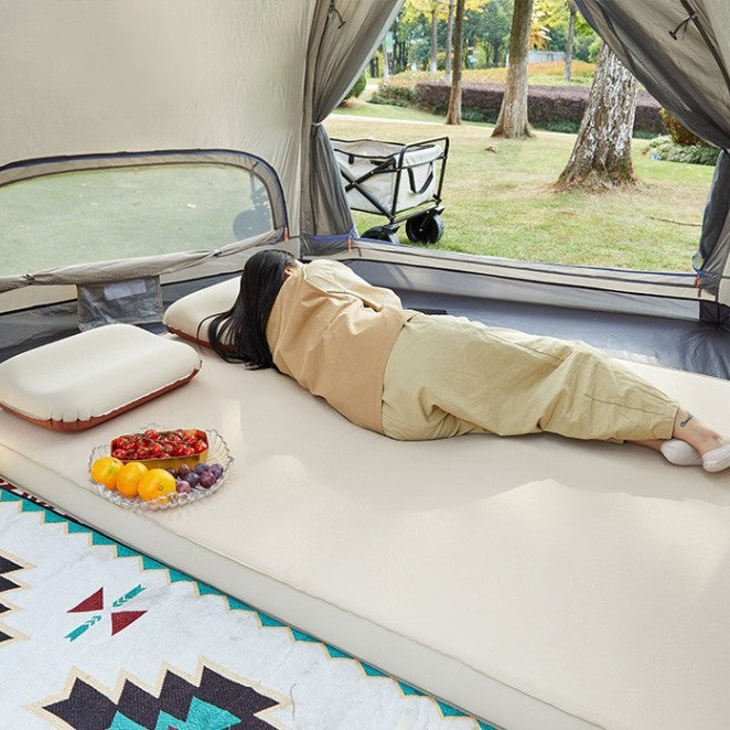 dicke aufblasbare Campingmatte mit integriertem Kissen und durchstichfestem TPU-Schutz Brehn