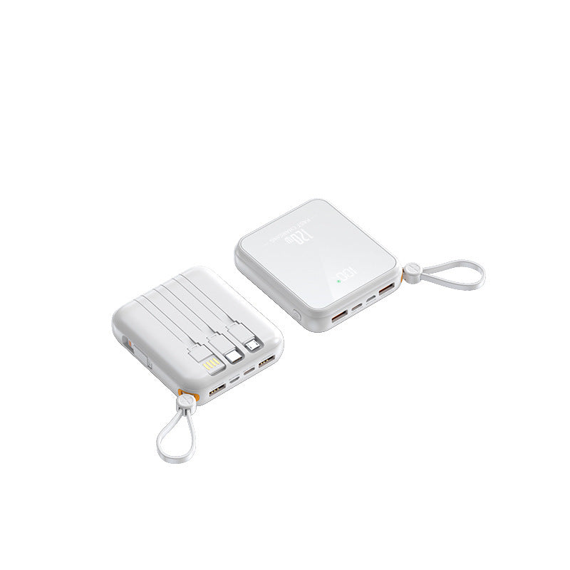 Tragbare Powerbank mit integriertem Ladekabel und LED-Anzeige Brehn