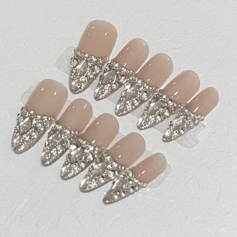 Rhinestone Stiletto Press-On Nail Set Brehn