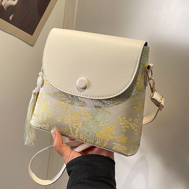 Elegante Texturierte Mini Umhängetasche