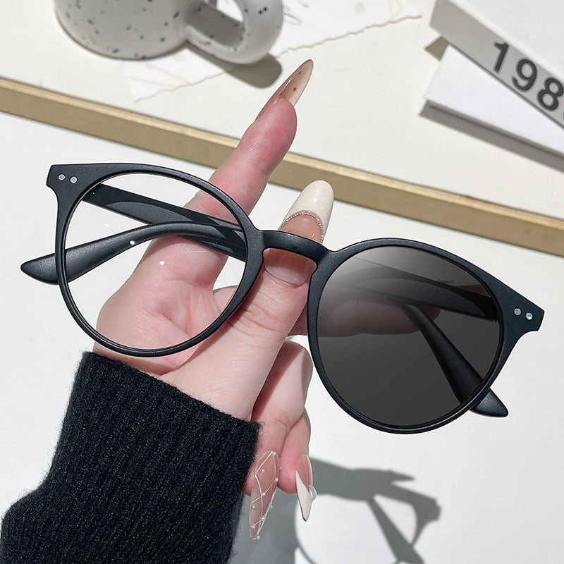Damen Cat-Eye Sonnenbrille mit transparentem Rahmen Brehn
