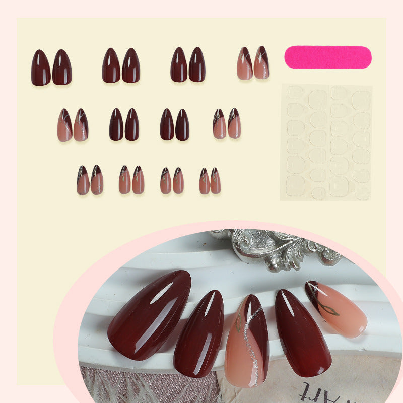 Elegantes Press-On-Nagelset mit einzigartigen Marmor- und Farbverlaufsmustern Brehn