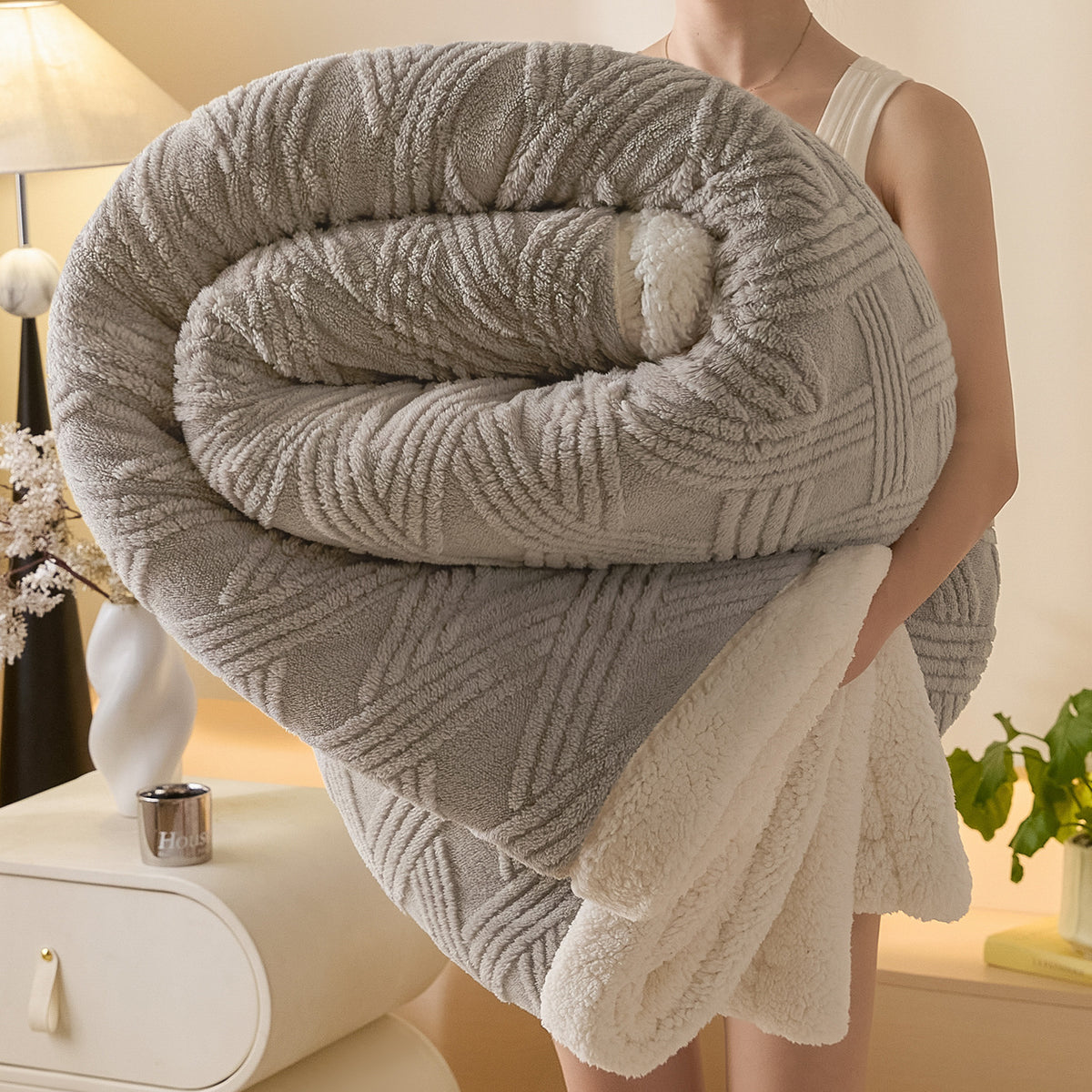 Gemütliche Flauschige Tagesdecke