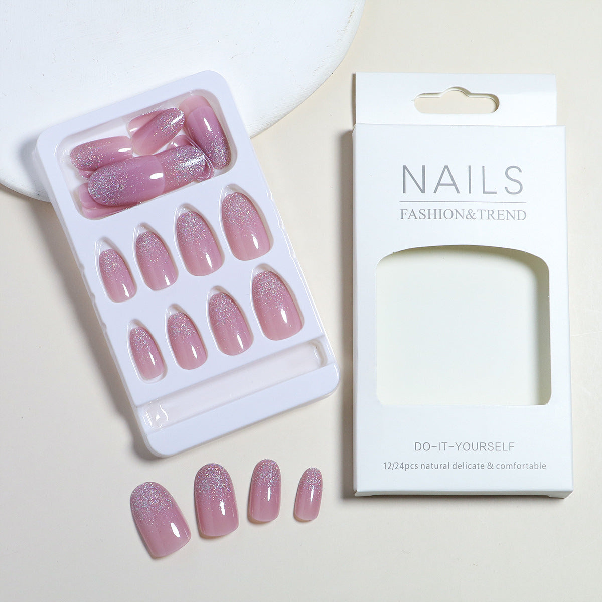 Elegante DIY Glitzernde Presse-Nagelset Brehn