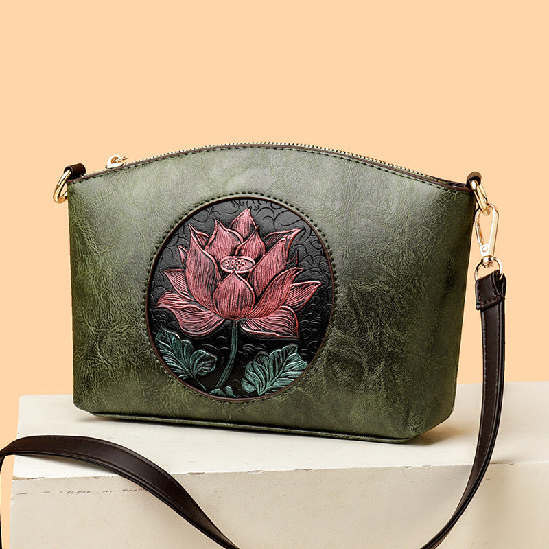 Prägte Blumen Clutch Tasche