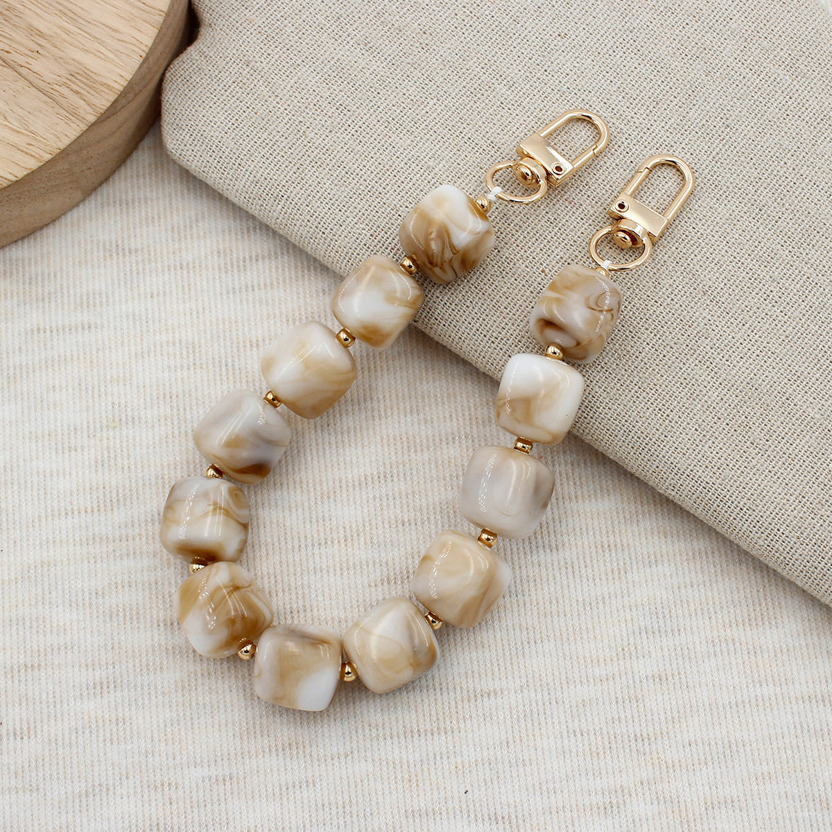Chunky Beaded Brillen Kette Brehn